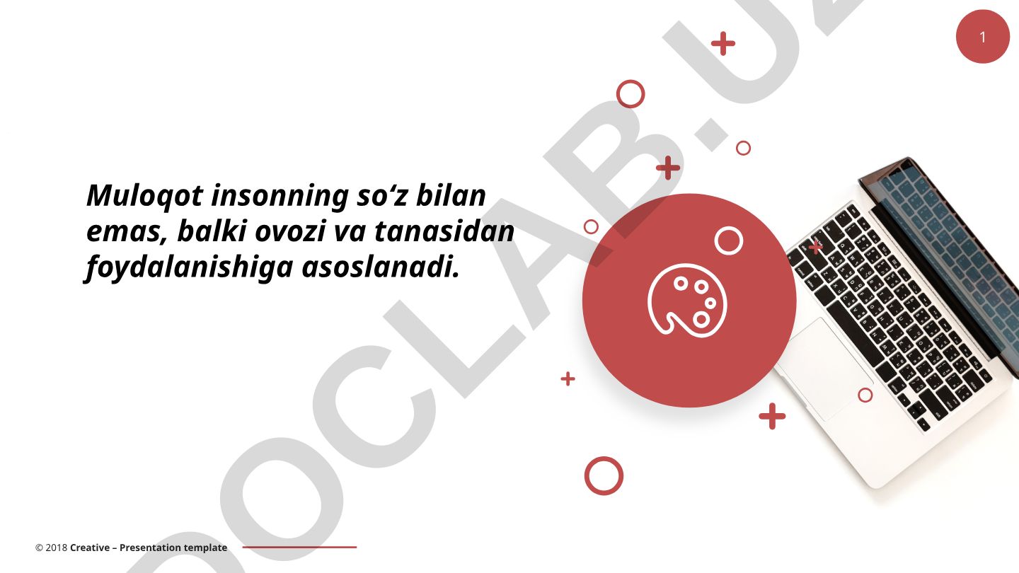 Nutqni yetkazib berish usullari va muloqot