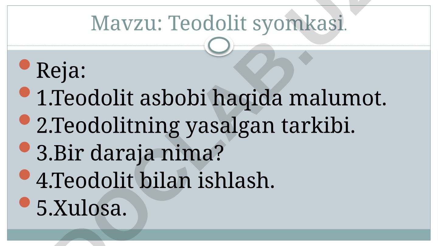 Teodolit syomkasi