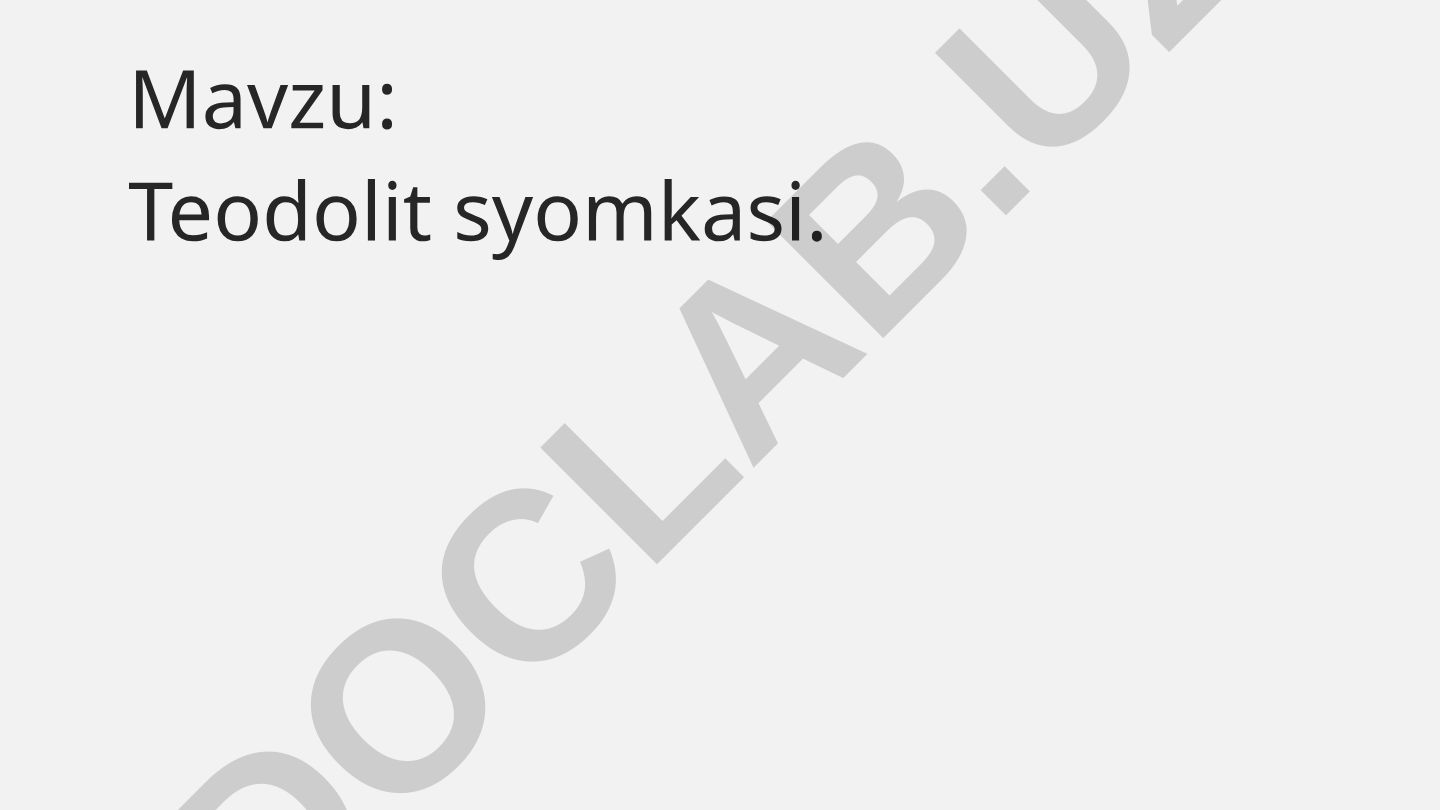 Teodolit syomkasi