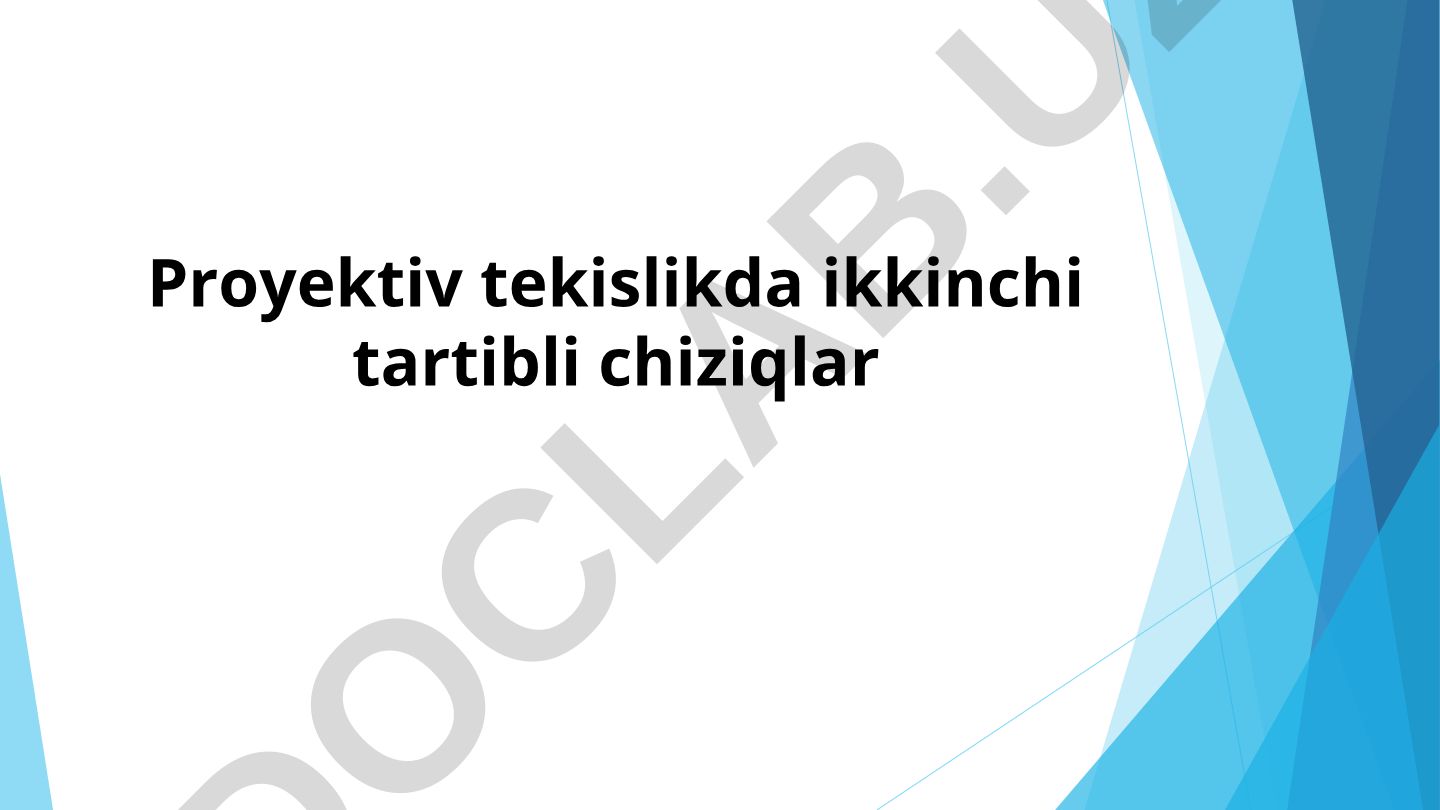 Proyektiv tekislikda ikkinchi tartibli chiziqlar