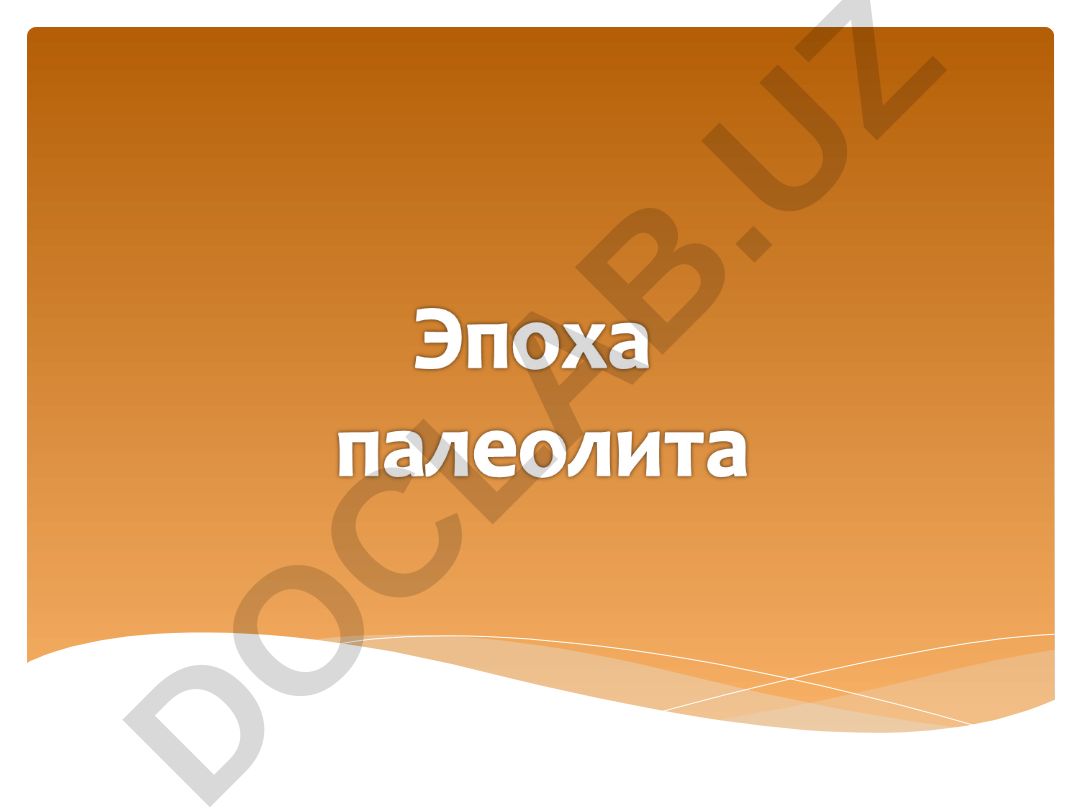 Эпоха камня: палеолит, мезолит, неолит