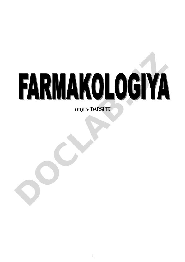 Farmakologiya fanining amaliy tibbiyotdagi ahamiyati