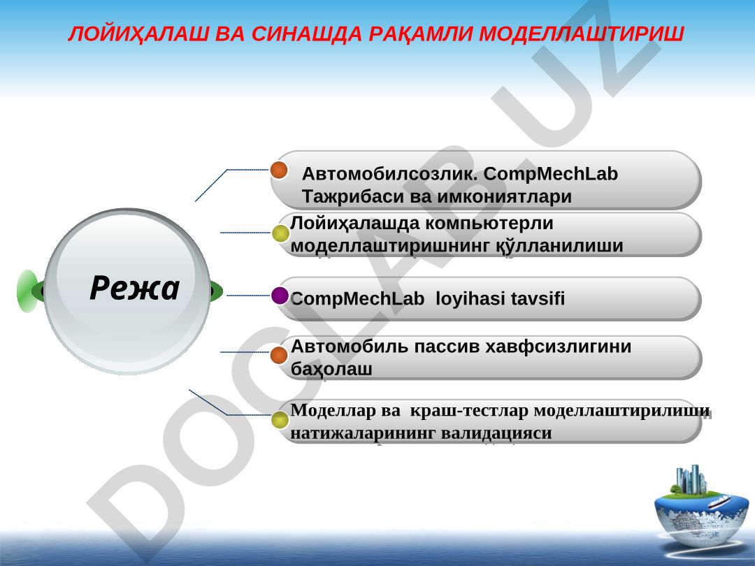 Лойиҳалаш ва синашда рақамли моделлаштириш - автомобилсозлик CompMechLab тажрибаси