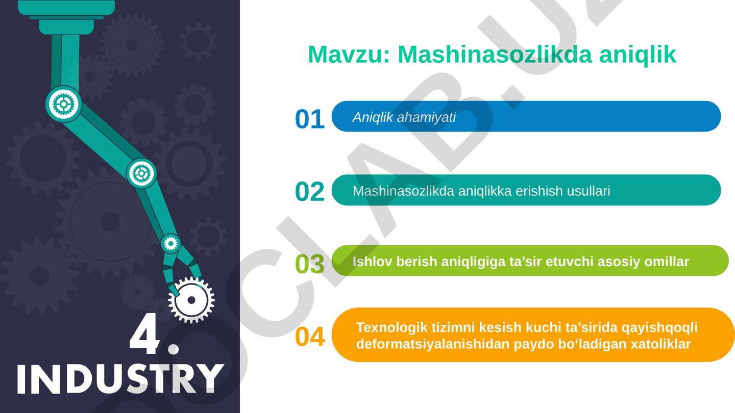 Mashinasozlikda aniqlik