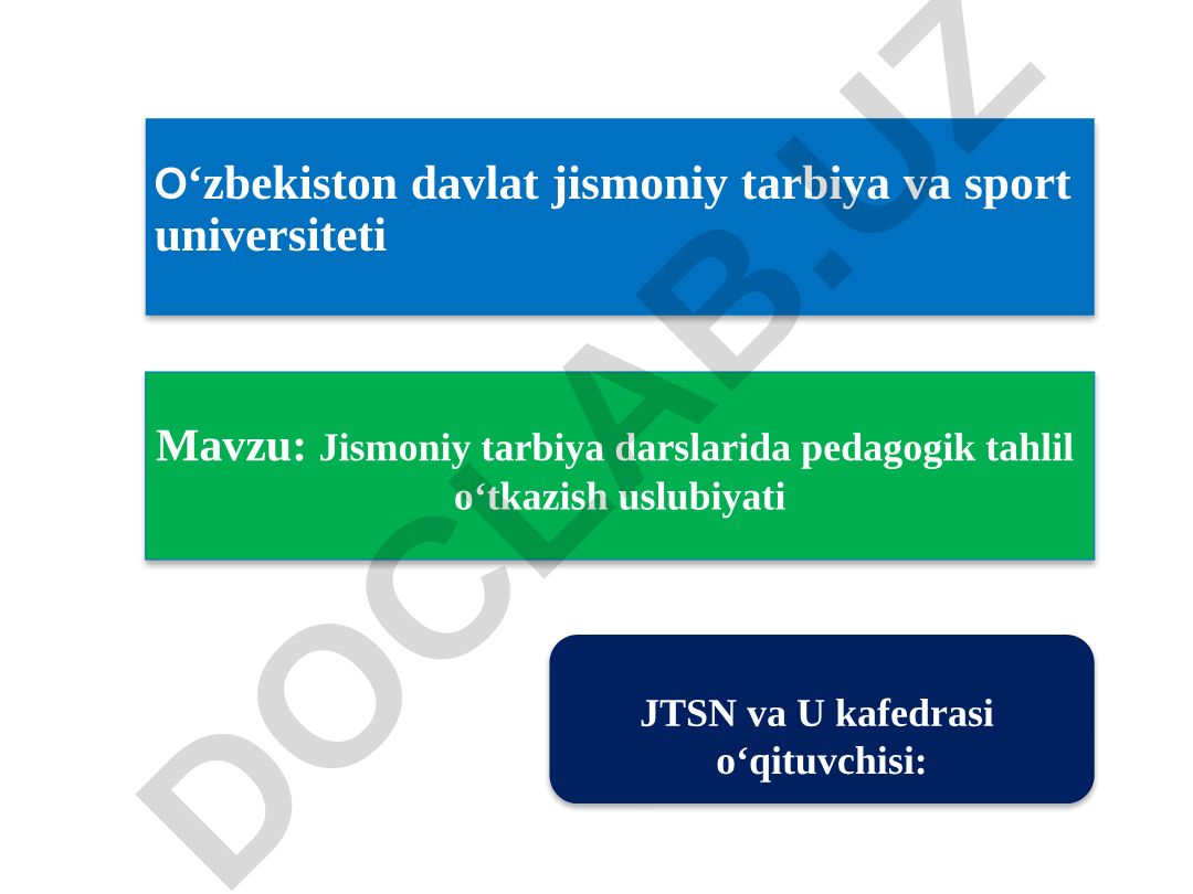 Jismoniy tarbiya darslarida pedagogik tahlil o‘tkazish uslubiyati