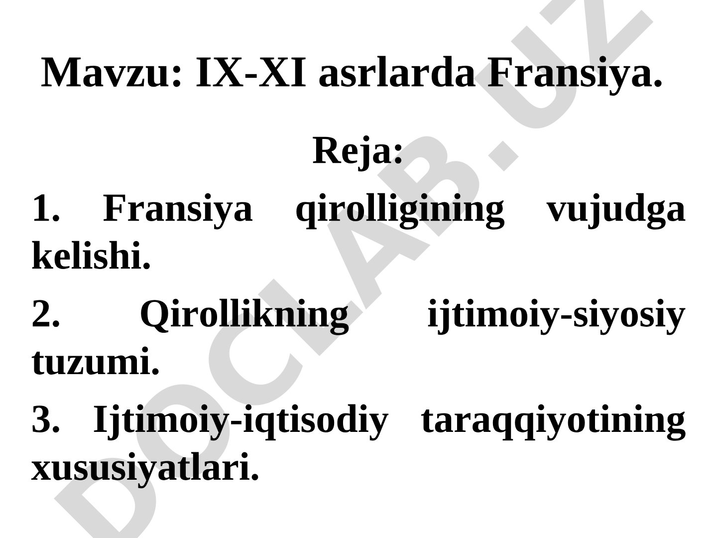 IX-XI asrlarda Fransiya