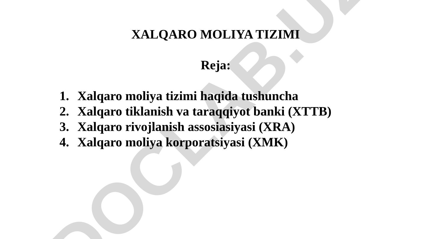 Xalqaro moliya tizimi