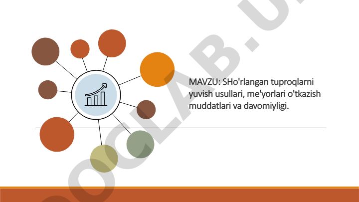 SHo'rlangan tuproqlarni yuvish usullari, me'yorlari o'tkazish muddatlari va davomiyligi