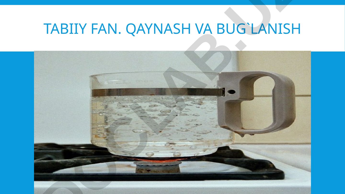 Qaynash va bug'lanish jarayonlari o'rtasidagi farqlar