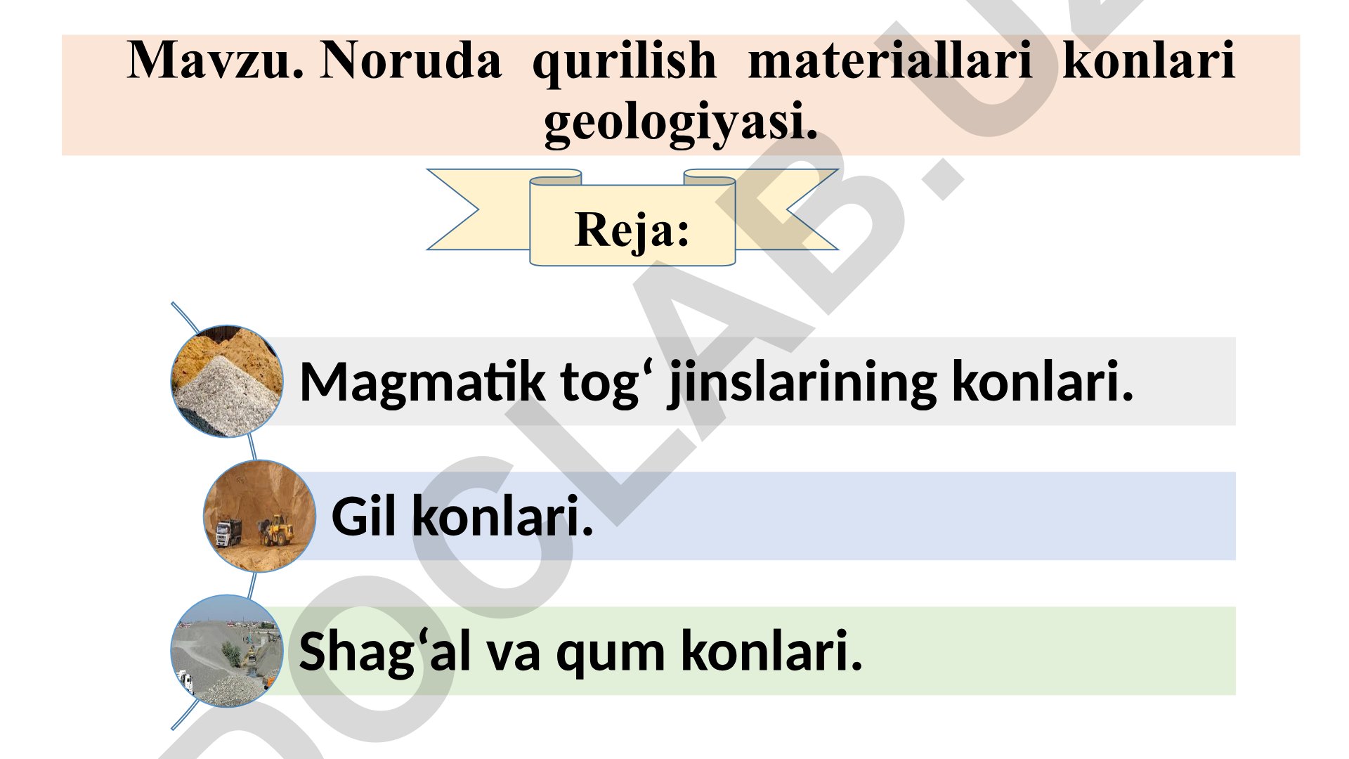 Noruda qurilish materiallari konlari geologiyasi