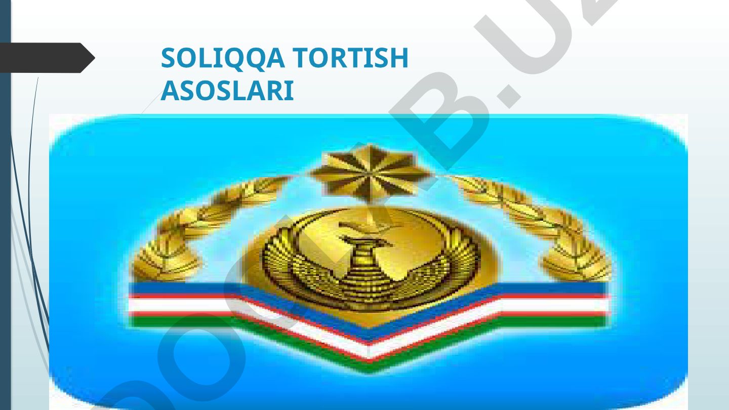 Soliqqa tortish asoslari va soliq stavkalari