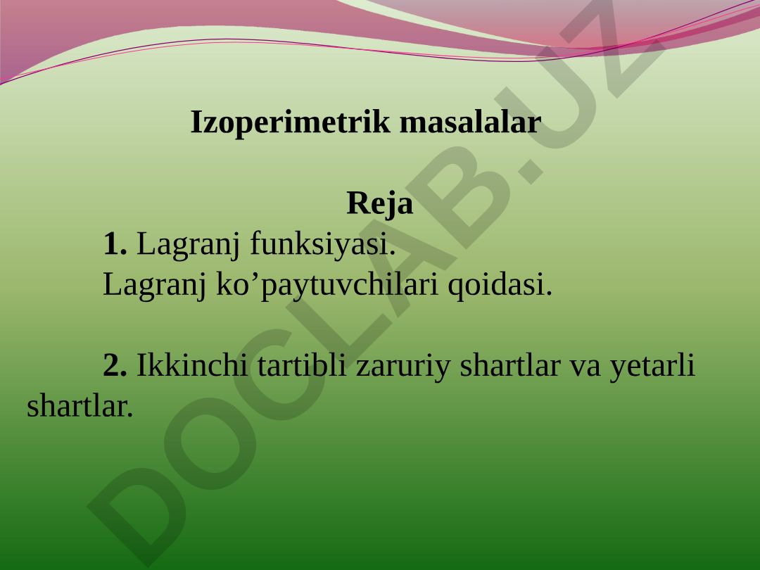 Izoperimetrik masalalar