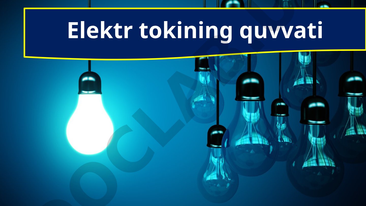 Elektr tokining quvvati va Jeyms Uattning hissasi