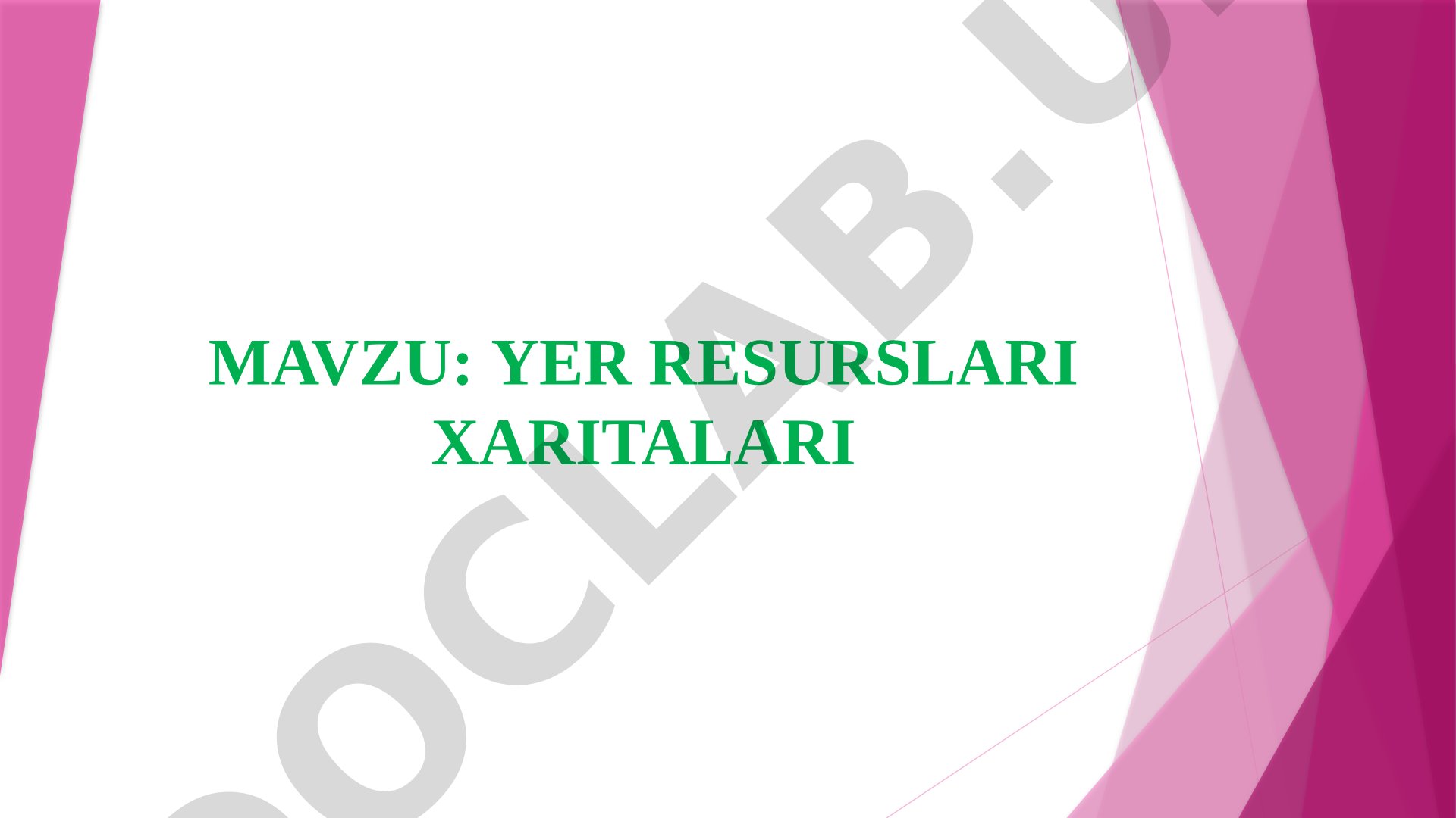 Yer resurslari xaritalari