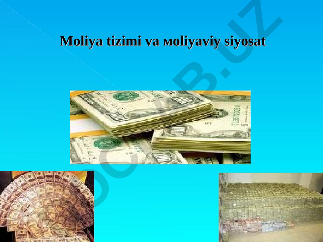 Moliya tizimi va moliyaviy siyosat