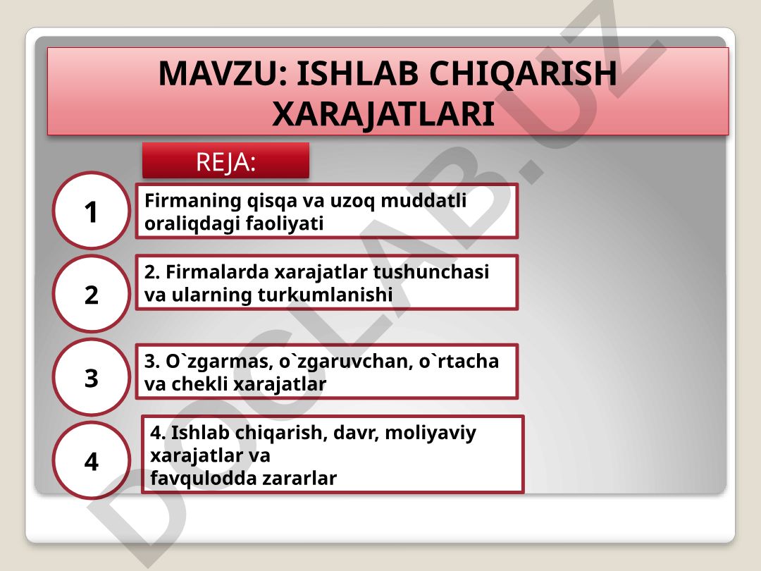 Ishlab chiqarish xarajatlari
