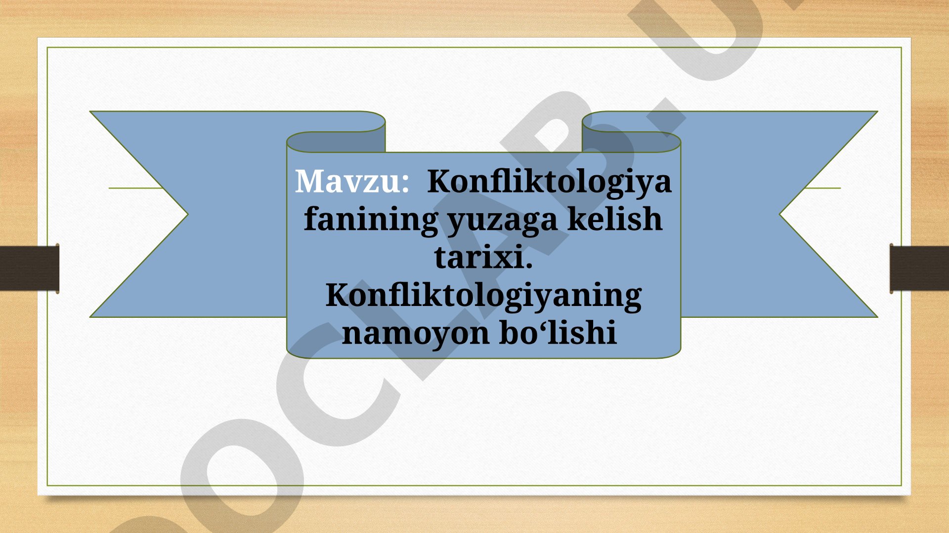 Konfliktologiya tarixi taqdimoti