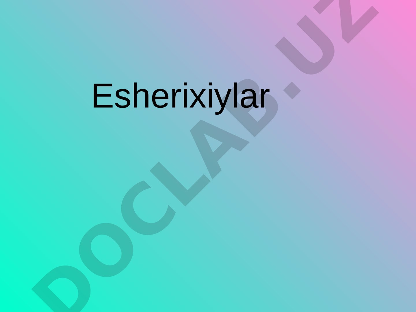 Escherichia coli bakteriyasi taqdimoti