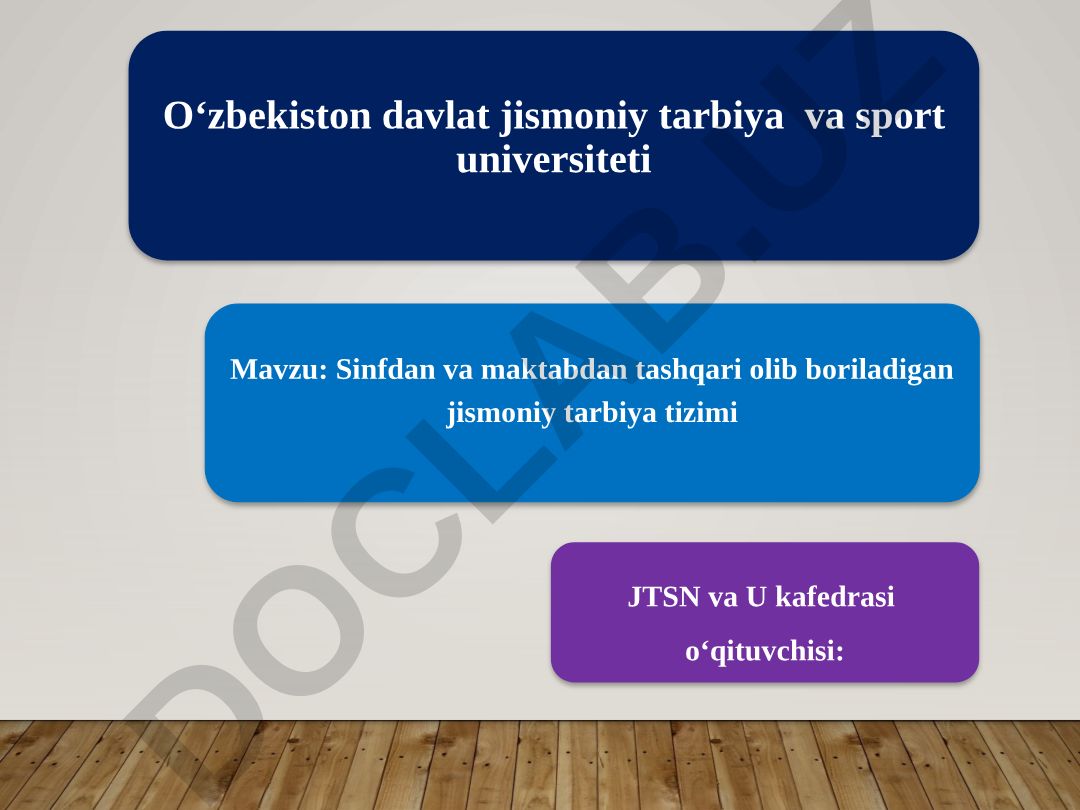 Sinfdan va maktabdan tashqari olib boriladigan jismoniy tarbiya tizimi