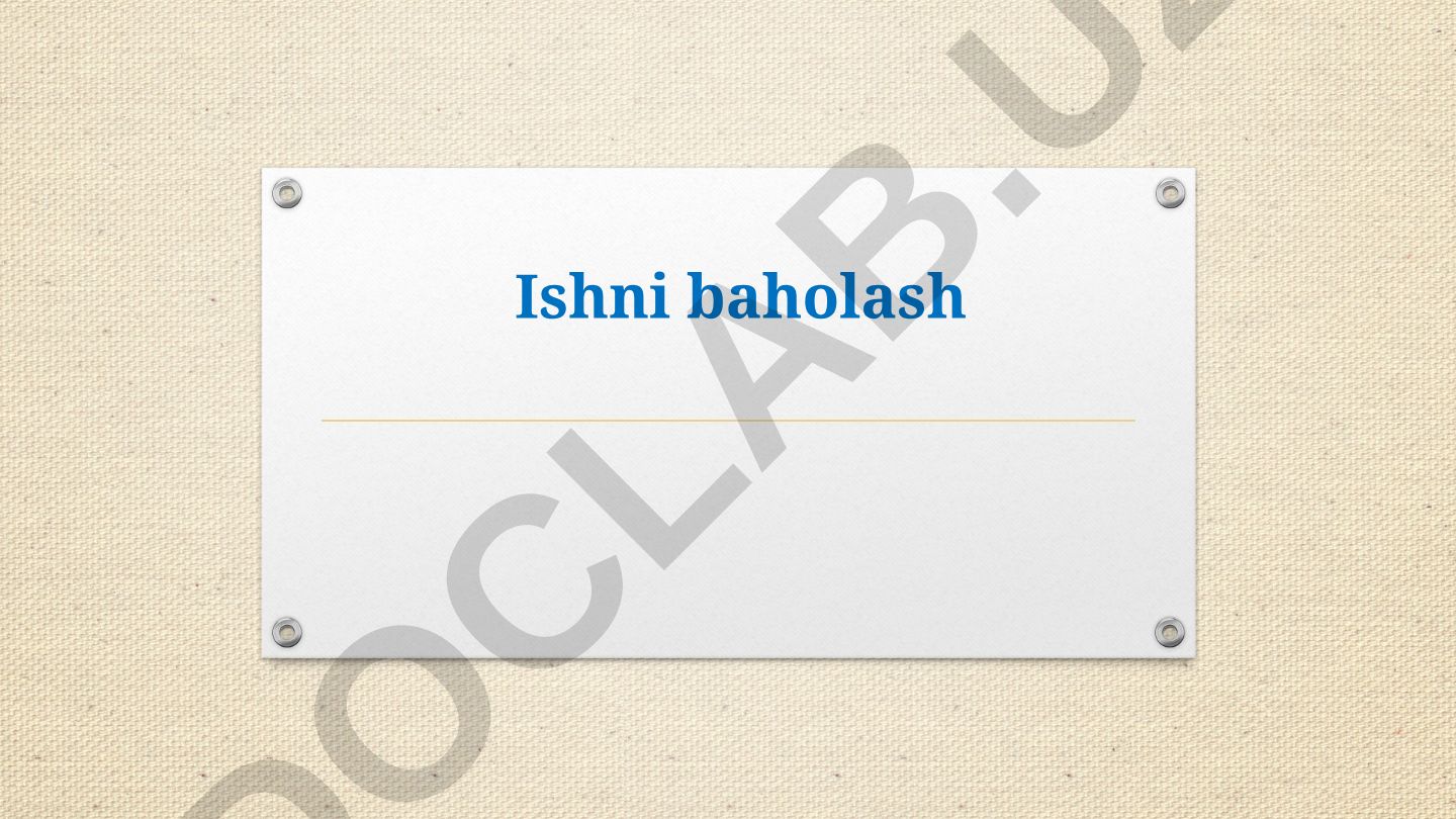 Ish faoliyatini baholash