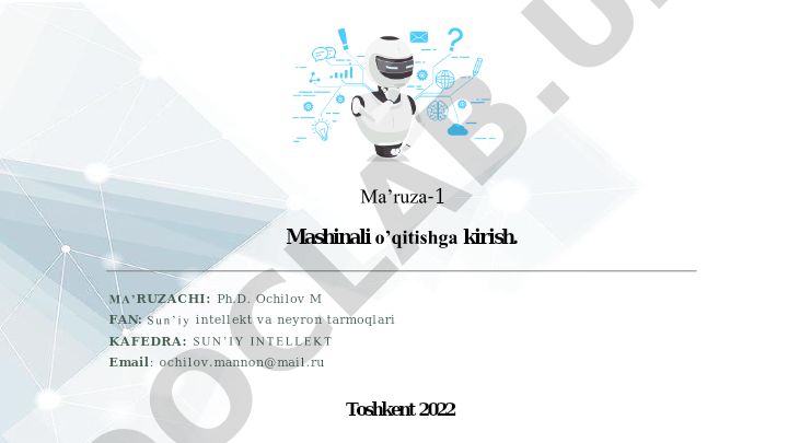 Sun’iy intellekt va neyron tarmoqlar