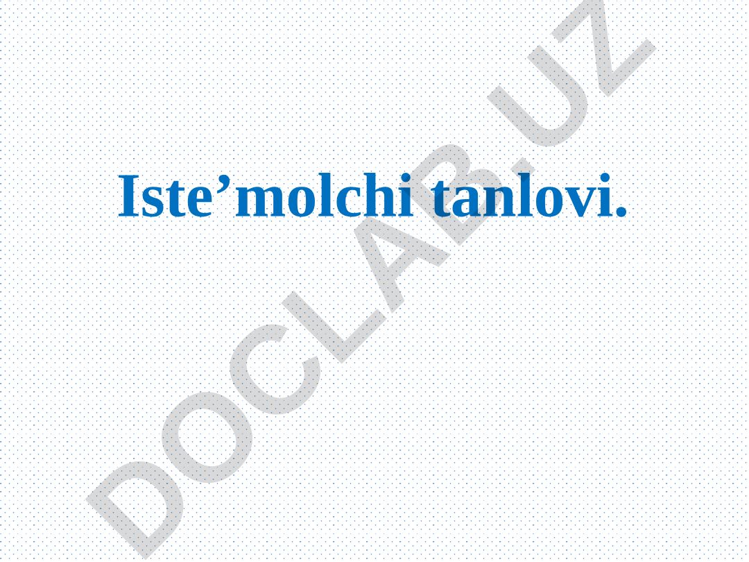 Isteʼmolchi ortiqchaligi va bozor samaradorligi