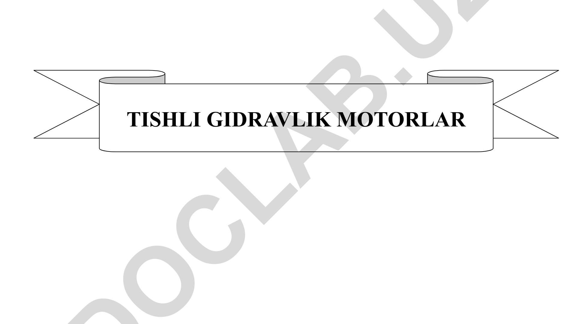 Tishli gidravlik motorlar tuzilishi va xususiyatlari