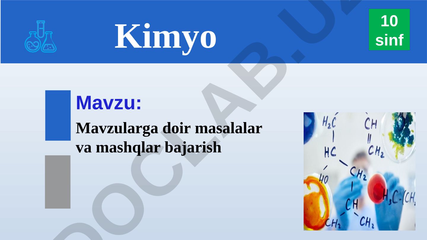 Kimyo 10-sinf uchun oksidlanish-qaytarilish va yadro reaksiyalari masalalari