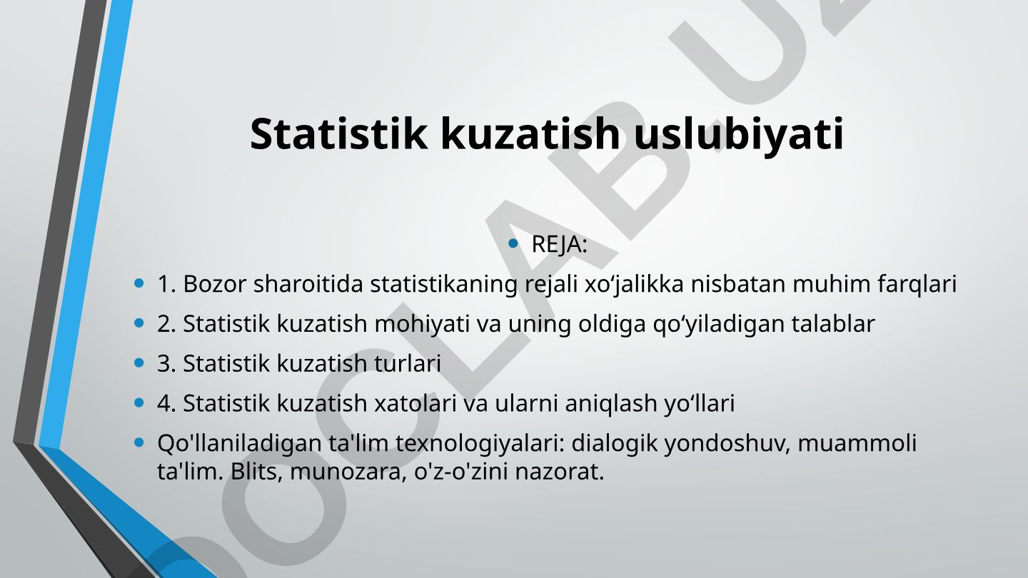 Statistik kuzatish uslubiyati
