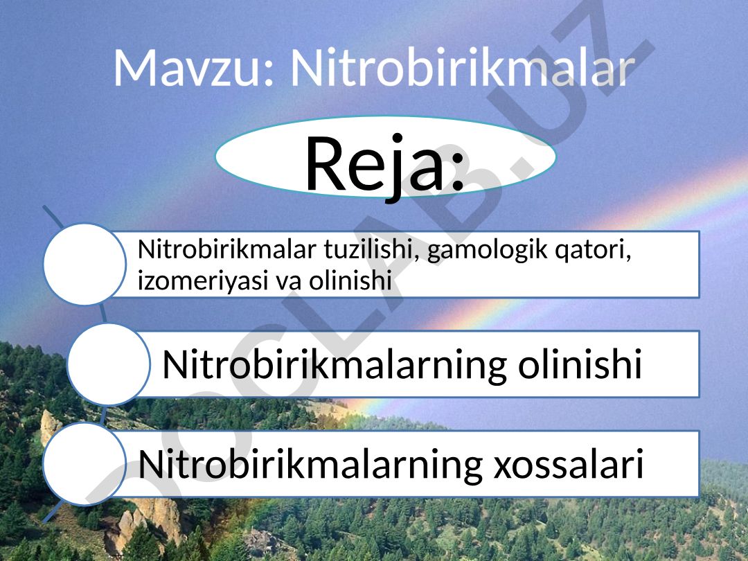 Nitrobirikmalar tuzilishi, gamologik qatori, izomeriyasi va olinishi