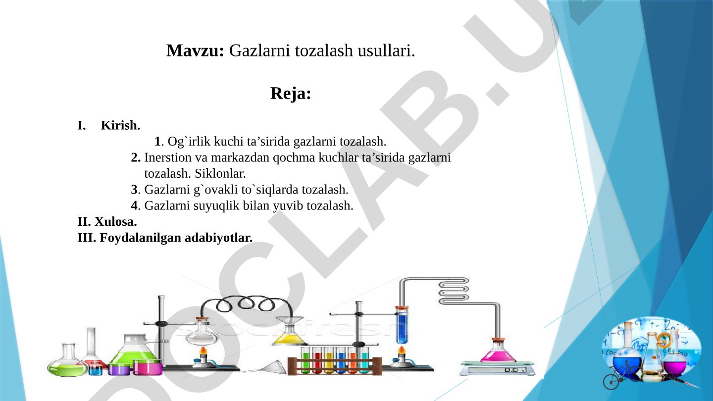 Gazlarni tozalash usullari