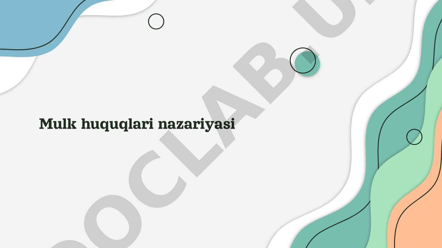 Mulk huquqlari nazariyasi