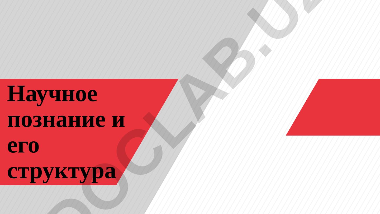 Научное познание и его структура