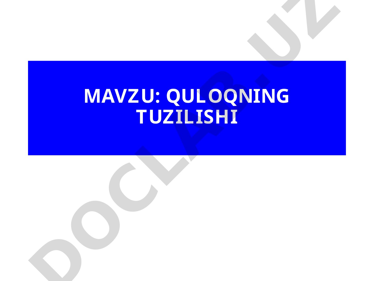 QULOQNING TUZILISHI Вестибуляр аппарат. 1-ярим ҳалқа канали; 2-чиғаноқ
