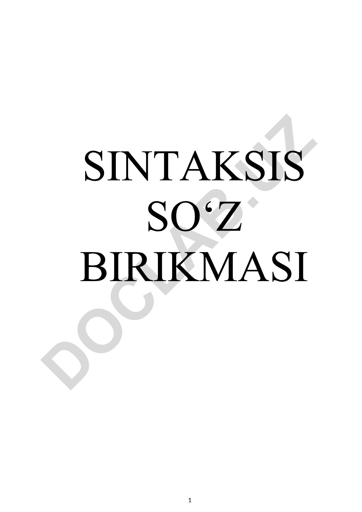 Sintaksis va so'z birikmalari haqida