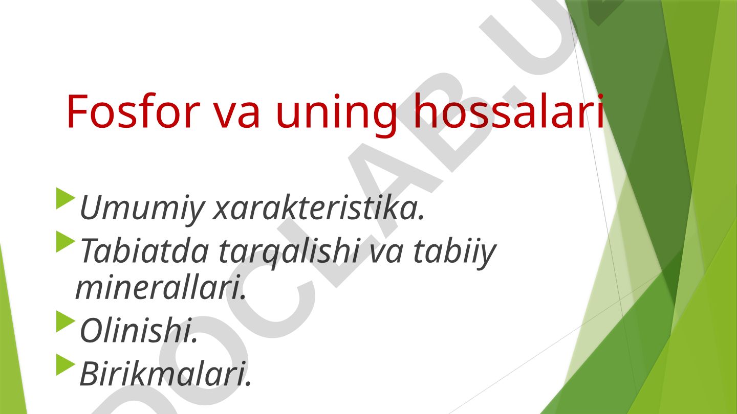 Fosfor va uning hossalari