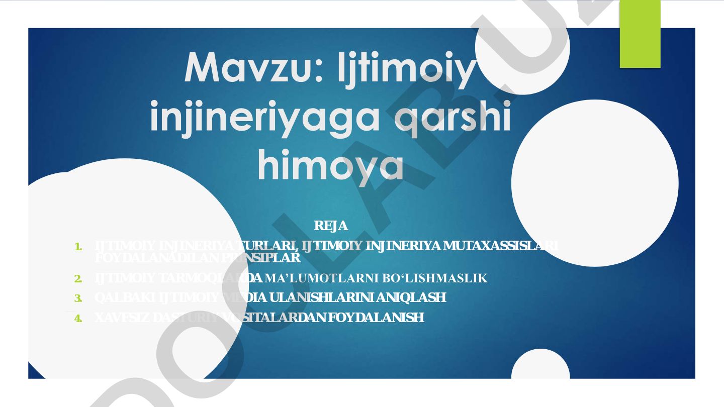 Ijtimoiy injineriyaga qarshi himoya