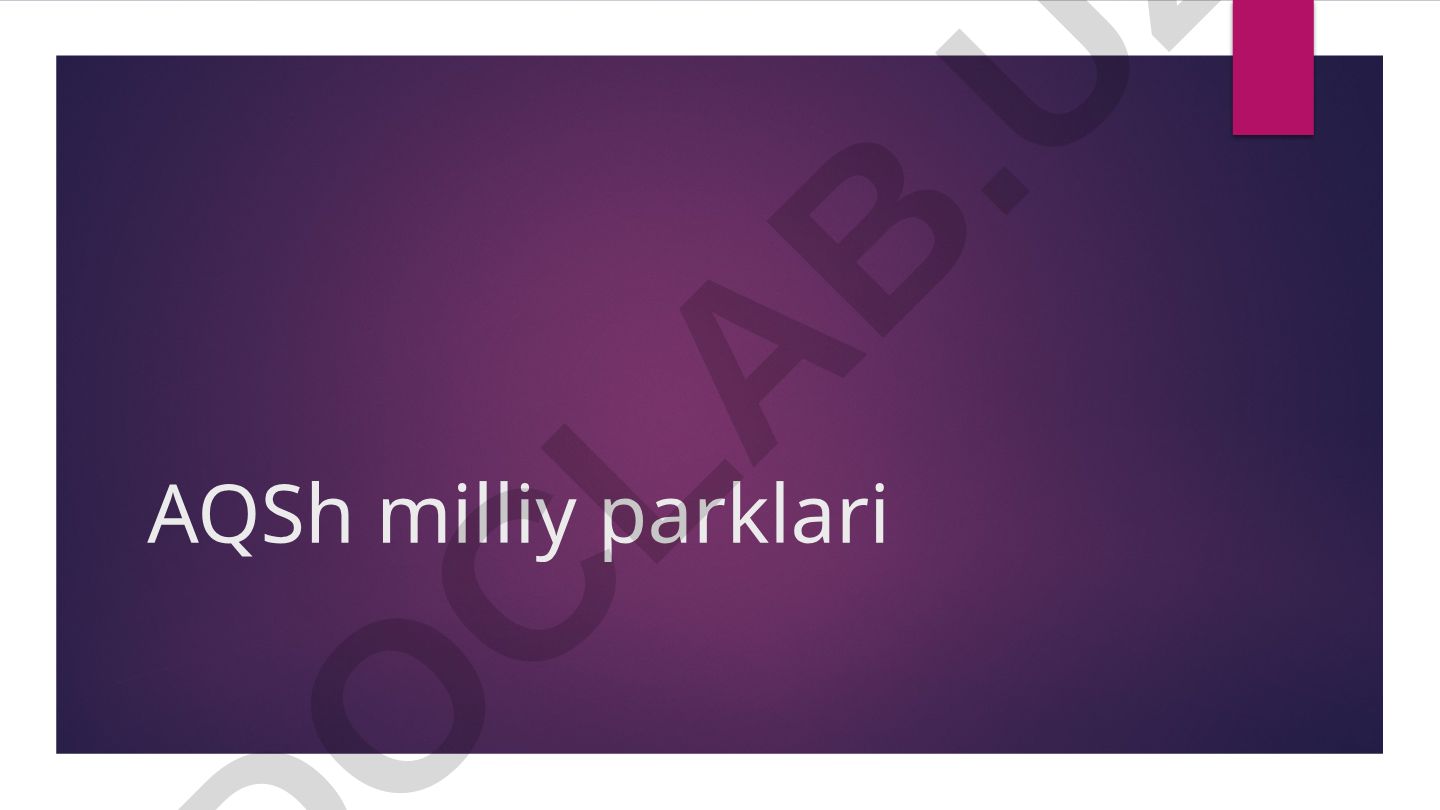 AQSh milliy parklari 100 yilligiga bag'ishlangan ko'rgazma