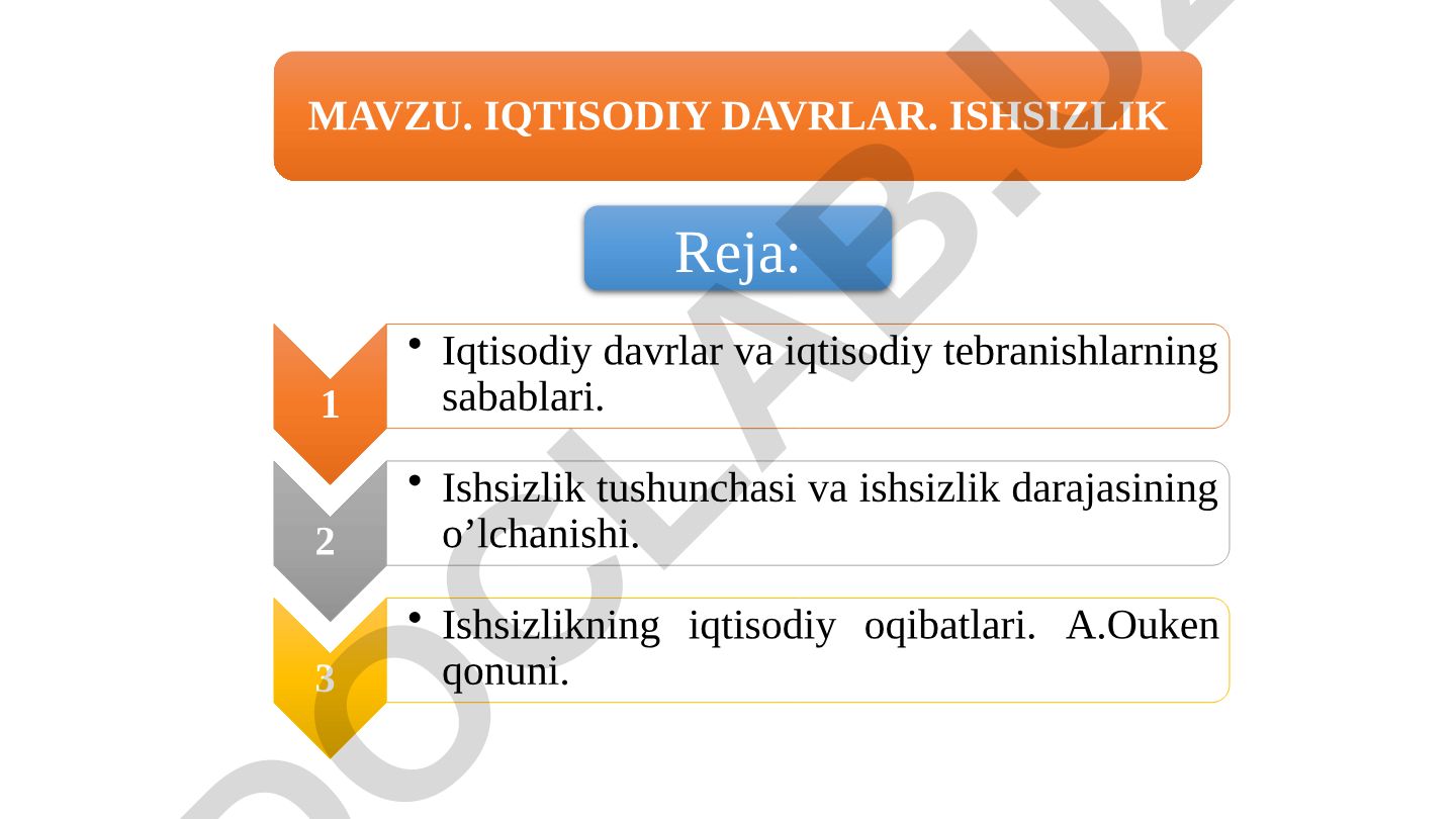 Iqtisodiy davrlar va ishsizlik