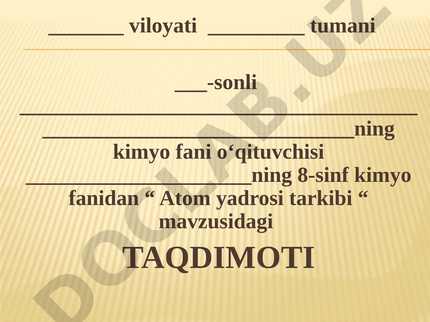 Atom yadrosi tarkibi