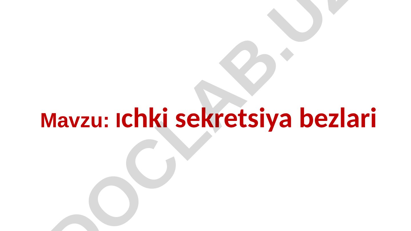 Ichki sekretsiya bezlari