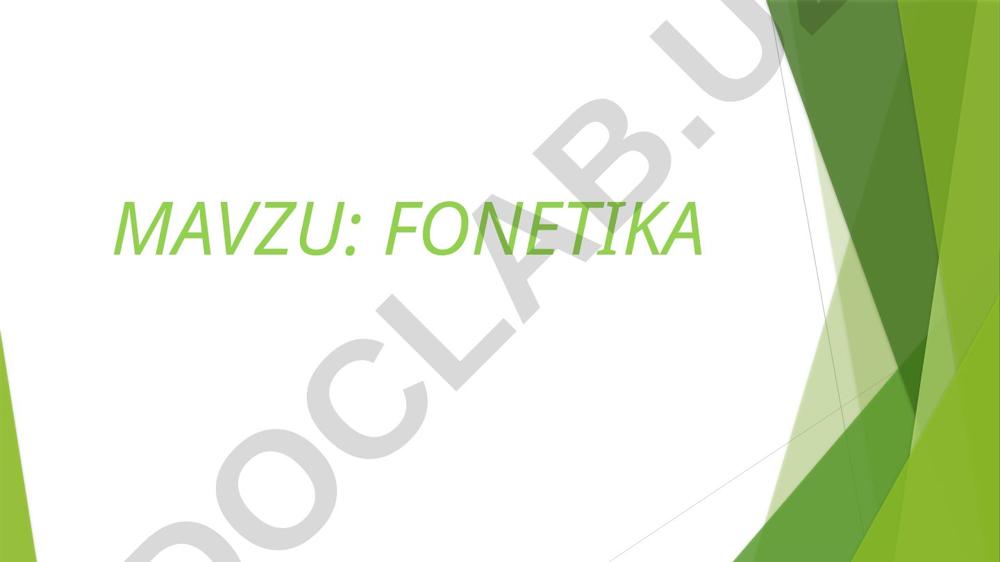 Fonetika: Nutq tovushlarini hosil qilish va undoshlar tasnifi
