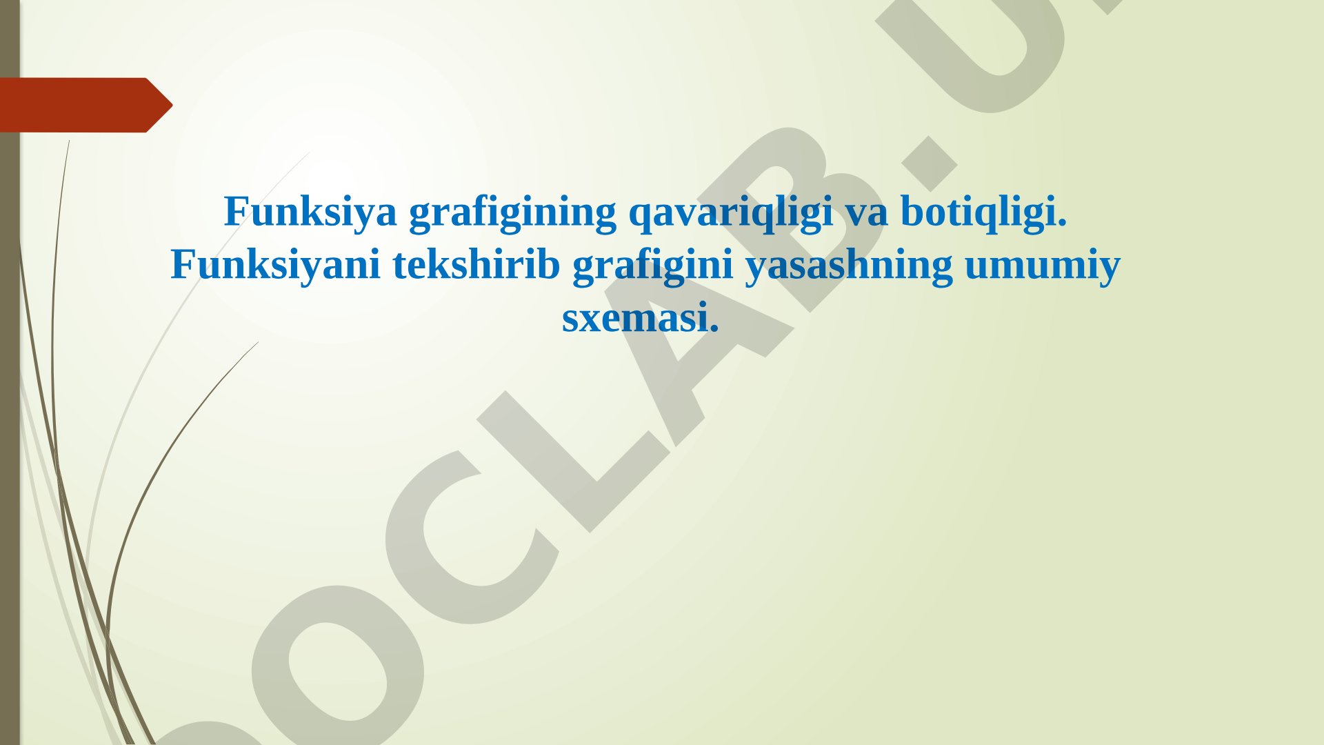 Funksiya grafigi qavariqlik taqdimoti