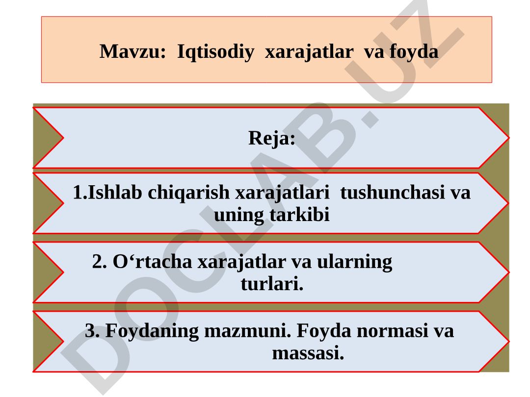 Iqtisodiy xarajatlar va foyda