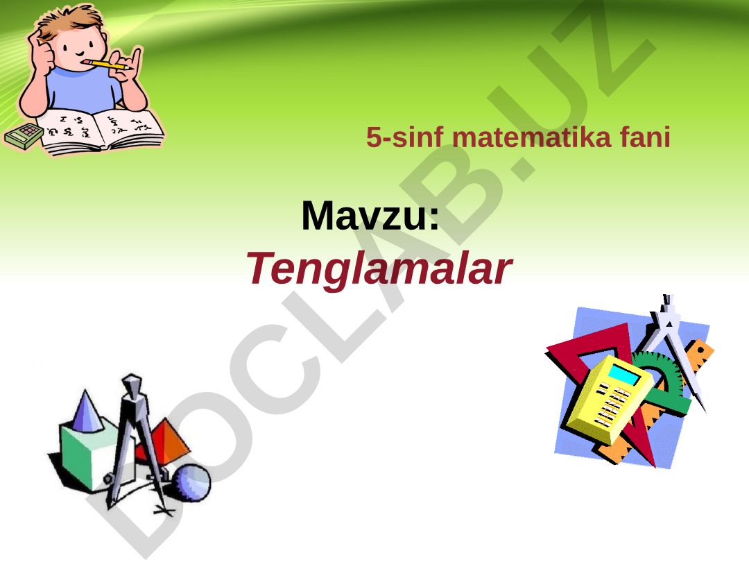 Tenglamalar