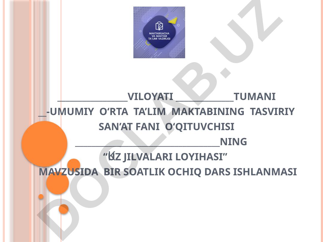 Kuz jilvalari loyihasi