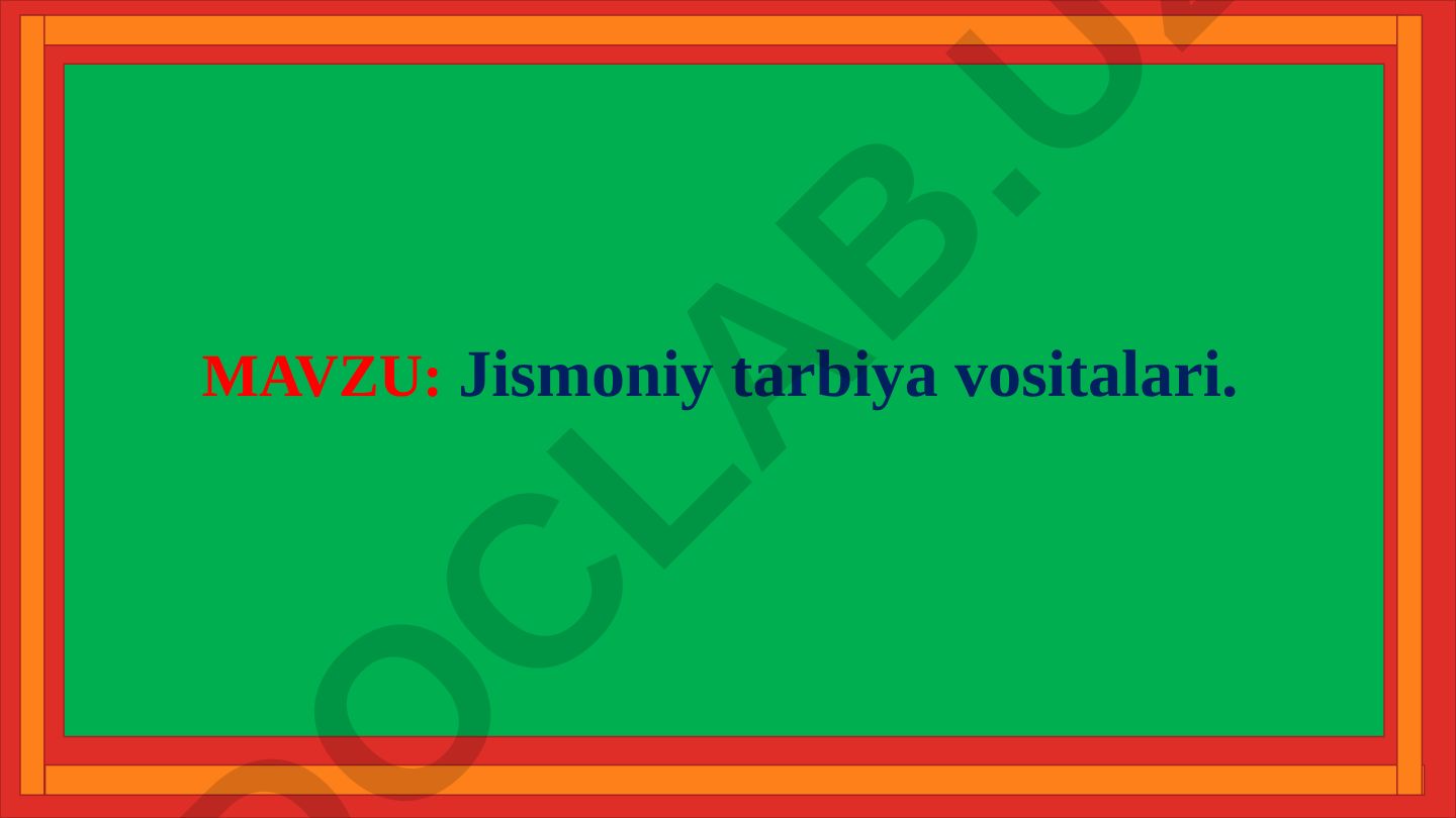 Jismoniy tarbiya vositalari