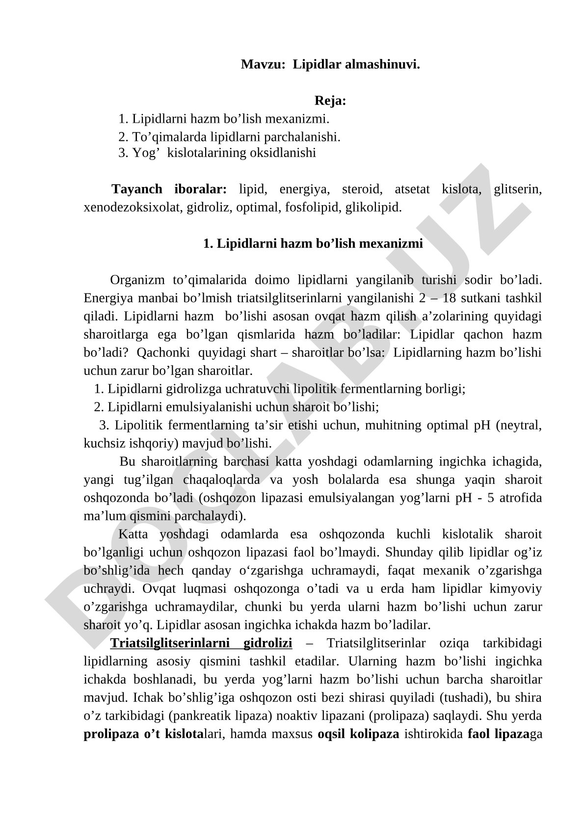 Lipidlar almashinuvi