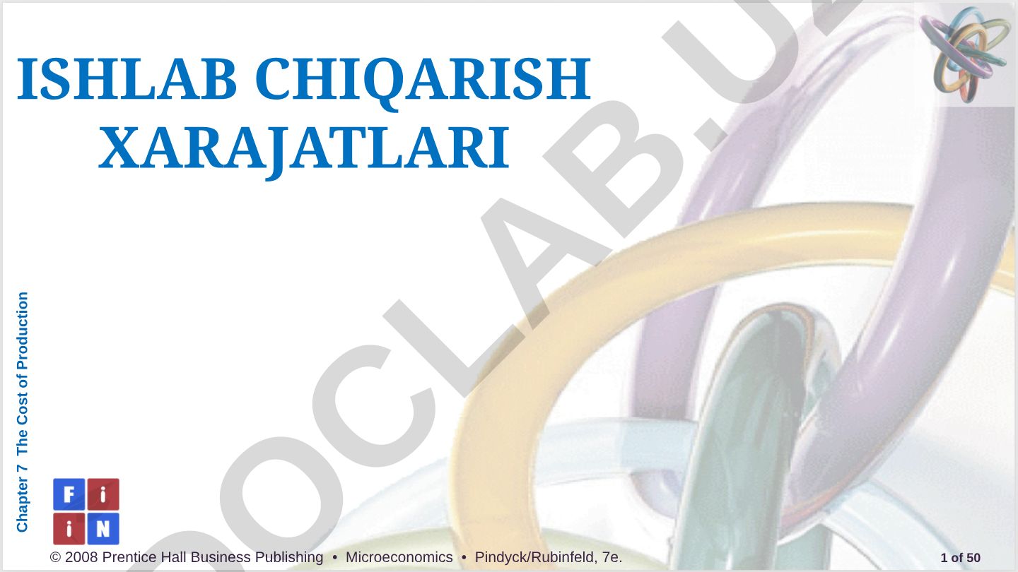 Ishlab chiqarish xarajatlari