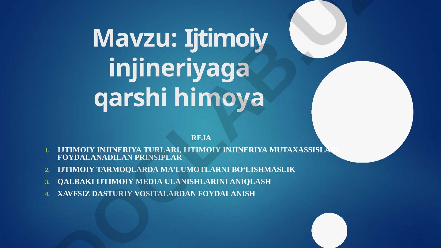 Ijtimoiy injineriyaga qarshi himoya